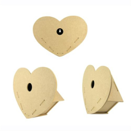 3D Vogelhuisje MDF 4mm Hart | Restyle