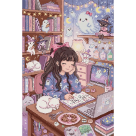 Midnight magic notes - aida - Leti Stitch telpakket