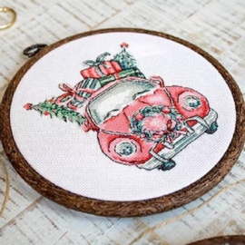 Christmas Retro Cars | set van 5 | Aida Telpakket | Leti Stitch