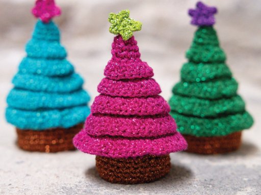 Mini kerstboompjes - gehaakt - Durable Glam