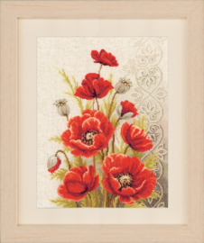 Poppies & Swirls Aida Vervaco