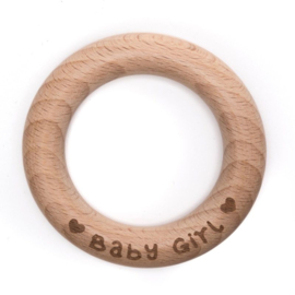 ♥ Baby Girl ♥ Wooden Ring