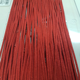 551 Dark Red with Glitter 3mm/0.1" Faux Leather String  p.m. / per 3.3 feet