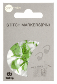 Green Stitch Markers Tulip