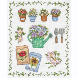 My Garden Aida  Cross Stitch Kit Anchor