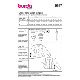5667 Burda naaipatroon - Jasje in variatie