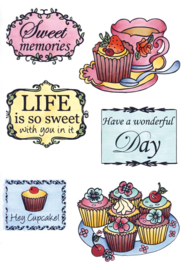 Tea and cupcakes | Claer stempel | Marjanne Design