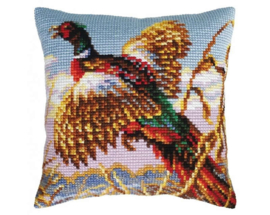 Pheasant | Voorbedrukt Kruissteekkussen | Collection D'Art