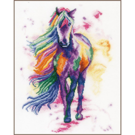 Walk in rainbow colours - Evenweave telpakket - Lanarte