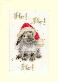 Ho! Ho! Ho! Christmas Card Aida Wrendale Designs Bothy Threads