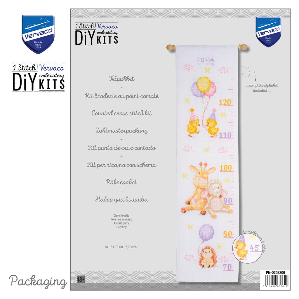 Dierenfeestje - aida groeimeter - Vervaco