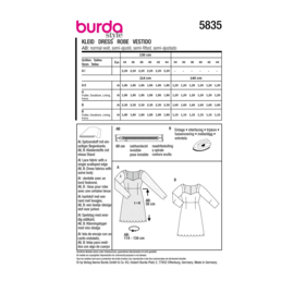 5835 Burda Naaipatroon | Jurk in variatie