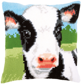 Cow Canvas Cushion Vervaco