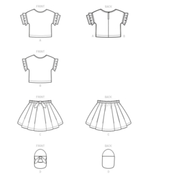 9118 A Simplicity Naaipatroon | Shirt, rok en tasje 1/2-4