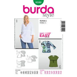 8100 Burda Naaipatroon | Tuniek in Variatie