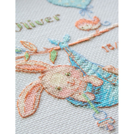 Boy birth sampler aida telpakket - Aine