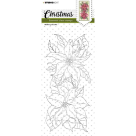 Poinsettia Slimline | Essential clear stamps | Studio Light