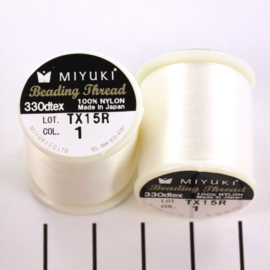 1 White Beading Thread Miyuki