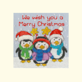 Penguin pals | Aida telpakket kaart | XMAS69 | Bothy Threads