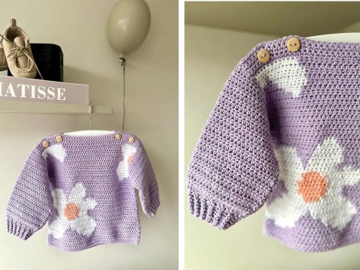 Babytruitje Fleur - gehaakt - Durable Cosy extra fine