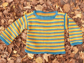 Happy Stripes Children's Sweater Knitted Durable Cosy