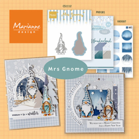 Mrs Gnome | Clear stamp & Snijmal | Marianne design
