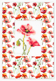 Red Poppies postcard | Pink Flower | Luca-S