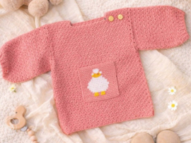 Babytruitje met eendje - gehaakt - Durable Cosy Extra Fine