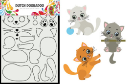 Build up Kitten | card art | Dutch Doobadoo