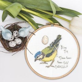 Little Blue Tit | Aida | Telpakket met Borduurring | Madeleine Floyd | Bothy Threads