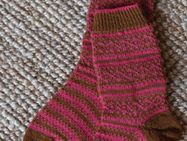 Gestreepte Jacquard sokken - gebreid - Durable Soqs