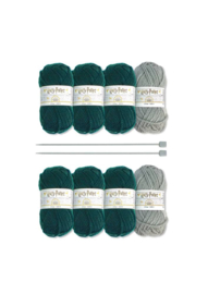 Slytherin Slouch Socks & Mittens Knit Kit | Harry Potter