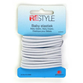 White 4mm 4 meters Baby Elastic ReStyle