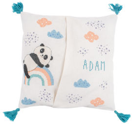 Panda op de regenboog | Aida telpakket pyjamazak | Vervaco