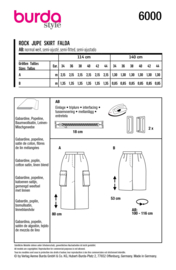 6000 Burda Naaipatroon | Rok in variaties