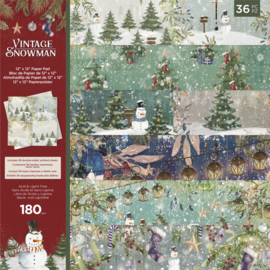 12" x 12" Paper Pad | Vintage Snowman | Crafter's Companion