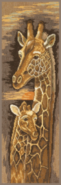 Giraf met jong | Aida telpakket | Lanarte