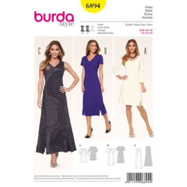 6894 Burda Patroon | Jurk in variaties