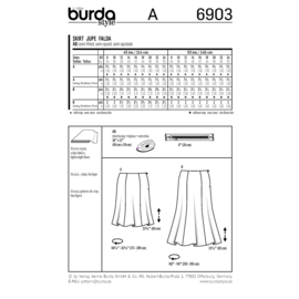 6903 Burda Patroon | Rok in variaties