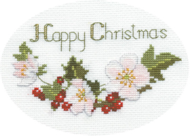 Christmas Rose | Aida telpakket kerstkaart | CDX01 | Bothy Threads