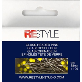 Gele Glaskopspelden 0.60x38mm | ReStyle