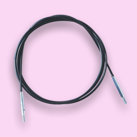 50cm Zwart Swivel stainless steel kabel | 360°| KnitPro