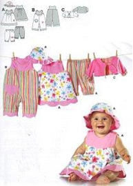 9712  Naaipatroon | Combinatie: babykleding in variaties