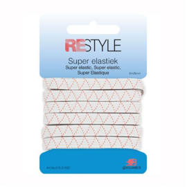 Wit 8mm 6 meter Super elastiek | ReStyle