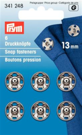 ø 13mm/0.5"  Silver Snap Fasteners Prym