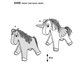 6495 Burda Naaipatroon | Paard en Eenhoorn