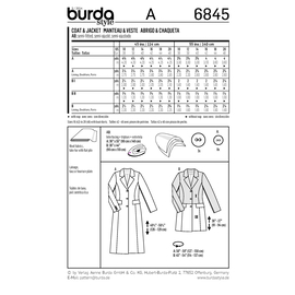 6845 Burda Patroon | Mantel in variaties