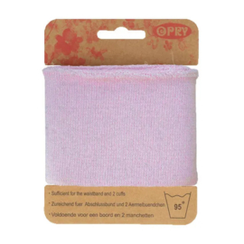 Licht Roze Boordstof met Glinsterende Lurex Opry