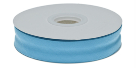 Aqua Blauw 20mm - Gevouwen Biasband