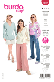 5892 Burda Naaipatroon | Vest in variatie